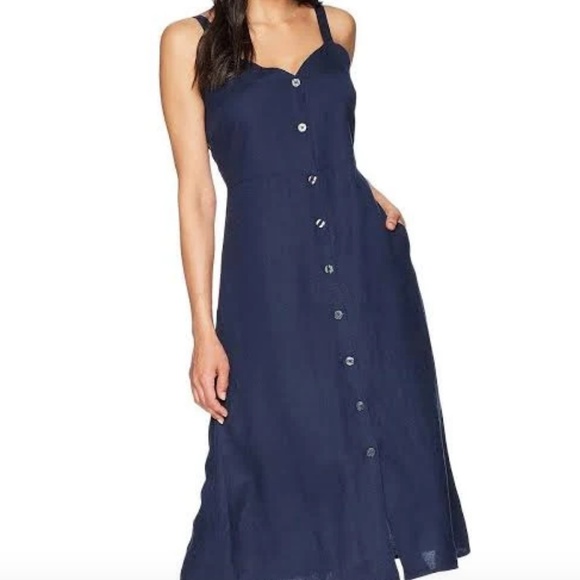 LUCKY BRAND | NWT Blue Button Down Linen Dress - Picture 1 of 6